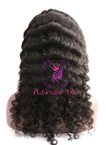 10A Peruvian Lace Front Wig- Deep Wave