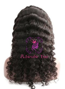 10A Malaysian Lace Front Wig- Deep Wave