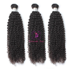 3 Hair Bundles-9A Kinky Curly Brazilian Hair