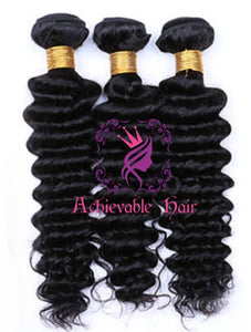 3 Hair Bundles- 9A Peruvian Deep Wave